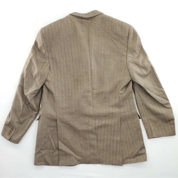Coppley Zegna Bocelli Sport Coat Brown Herringbone Wool Modern Bespoke Vent 42T - Picture 2 of 16